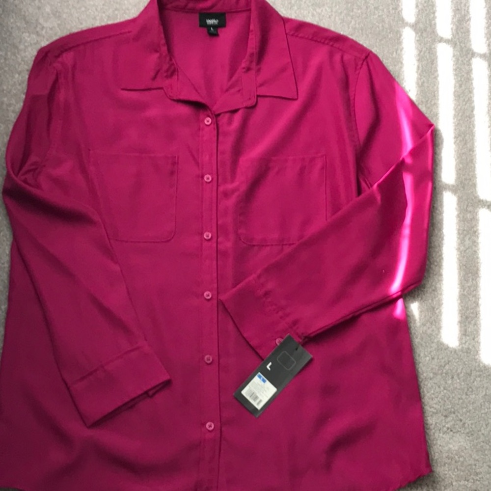 Pink long sleeve blouse